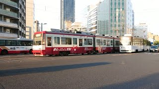 広島電鉄3900形3905号\u00263906号 稲荷町にて