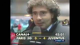 PSG-JUVENTUS MATCH ALLER SUPER COUPE D'EUROPE 1996-1997 VF CANAL+