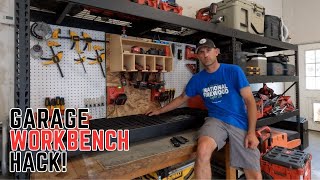 DIY Garage Workbench Build with Huskee Shelving | Garage Organization Made Easy