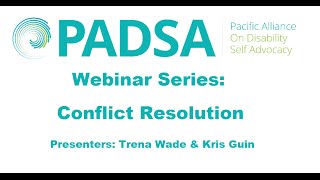 PADSA Webinar: Conflict Resolution
