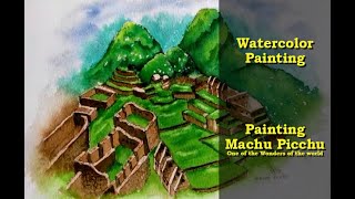 How to simplify the Painting of one of the seven wonders of the world Machu Picchu, Simple Sketch