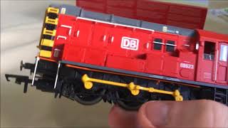 hornby R3504TTS DB SCHENKER CLASS 08 0 6 0 DIESEL ELECTRIC '08623' WITH SOUND UNBOXING