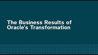 Oracle’s Business Transformation with Scaled Agile | Work Differently. Build the Future.