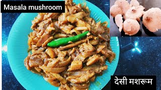 देसी मशरूम मसाला|mushroom recipe|खुखड़ी की सब्जी।khukdi recipe hindi। मसाला मशरूम||बरसाती खुखरी