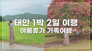 (ENG) 🌾 안면도, 태안 1박2일 여행 코스! 가족과 함께 떠난 여름휴가 (태안 맛집, 태안 가볼 만한 곳, 안면도 자연휴양림) Vlog 가욤 브이로그