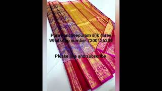 pure kancheepuram 1gm,2gm gold jari silk sarees.    price :13k to19k