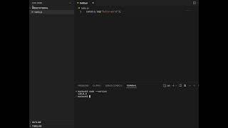 Node.js hello world visual studio code
