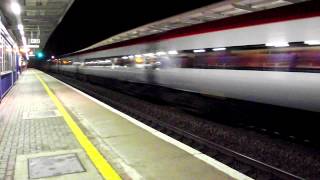 Virgin Pendolino 390055 on the first ever run from Kings Cross to Edinburgh seen at Potters Bar