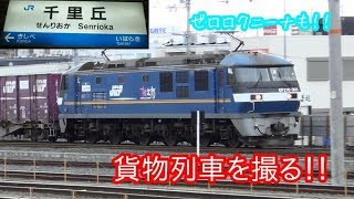 【旅5-8】千里丘駅で貨物列車を撮る！！