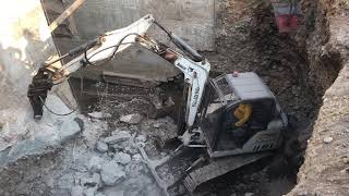 #MINIEXCAVADORA BOBCAT E55 Y #MARTILLO #HIDRAULICO ATLAS COPCO