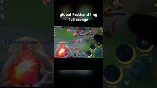 Global fasthand ling 1v5 savage #shorts #viralvideo #mlbb #ling #handcam #mlbbcreatorcamp