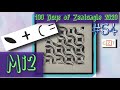 Mi2 || Easy Zentangle ® Patterns || Day 54 || 100 Days of Zentangle 2020