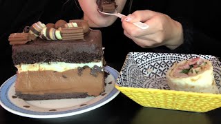 ASMR【咀嚼音】コストコ　タキシードケーキ　COSTCO