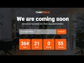 Responsive Coming Soon Page Design using HTML CSS & JavaScript | Countdown Timer | CoderRishad