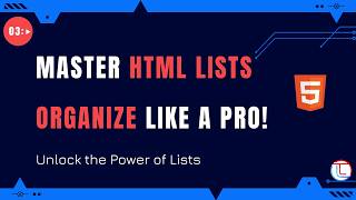 HTML Lists | Ordered, Unordered & Descriptive - HTML & CSS Tutorial #3