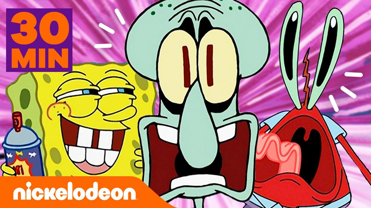 45 MINUTOS De Los Personajes De "Bob Esponja" Actuando RARO 🙃 | Bob ...