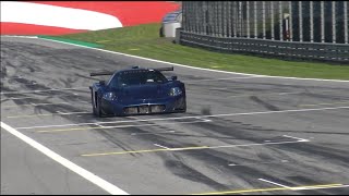 Street-legal Maserati MC12 Corsa shakedown at Red Bull Ring!