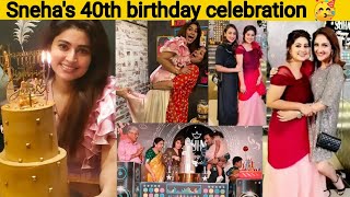 Sneha's 40th birthday celebration party, Sneha prasana with Vijayakumar daughters,Bala wife and kids