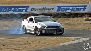 3.7L V6 Ford Mustang DRIFTING at a Track Day! S197 Cyclone in California