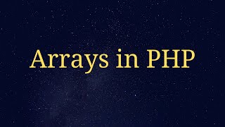 Arrays in PHP | zerotocoding