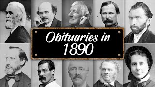 Obituary: Famous Faces WE LOST in 1890
