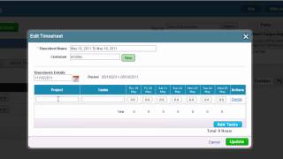 Editing a Timesheet in Apptivo