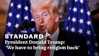 Donald Trump says 'we have to bring religion back' during bipartisan National Prayer Breakfast