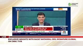 Mr. Rajat Kathuria on Signature Global’s prominent position in ANAROCK Analysis | CNBC TV18