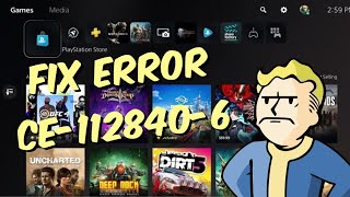 How To Fix PS5 Error CE-112840-6