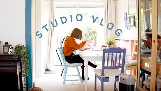 Day in the life of an Illustrator | New House, Studio Tour & Packing Etsy Orders || STUDIO VLOG