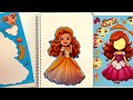 toyasmr satisfying decorate with sticker book disney princess 🎀 asmr sticker disney princess