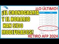 RETIRO AFP 2024 | La asociación de AFP modificó el cronograma y el horario de registro