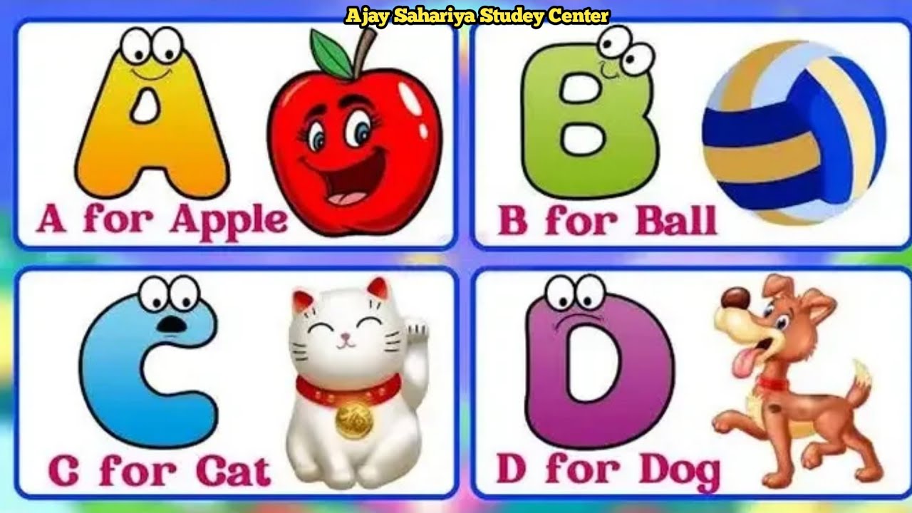 A For Apple B For Ball - Phonics Sound &TWO Words ABC Song For Kids # ...