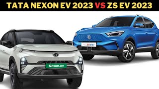 Tata Nexon EV 2023 vs MG ZS EV. Facelifted Nexon EV vs ZS EV. In depth comparison. Nexon is better?