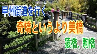 甲州街道を行く 奇橋というより美橋！ 猿橋、駒橋