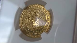 アンティークコイン　ドイツ　1746-CGL フランツ1世ダカット金貨MS63　NGC