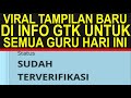 Breaking news viral tampilan info GTK guru sertifikasi dan non sertifikasi hari ini 16 September