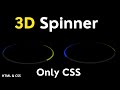 COOL 3D Spinner Using CSS | CSS Spin Loader in HTML & CSS | CSS Animation Tutorial