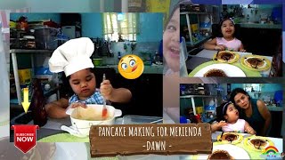 PANCAKE making for MERIENDA in easy steps l Cooking with mommy