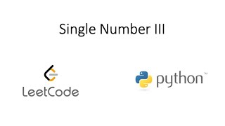Leetcode - Single Number III (Python)