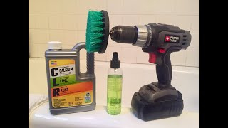 Cleaning Shower Tile: CLR and Drill Scrub Brush
