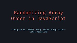 Randomize Array Values