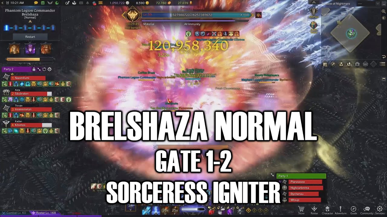 Brelshaza Gate 1-2 Normal Sorceress - Lost Ark - YouTube