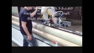 Roll slitter up to 5.0mts width for pvc banners, Mesh, Blackback, Textiles, Vinyls.