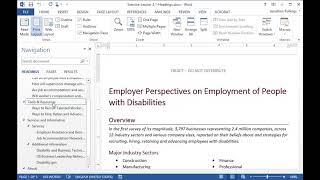 Creating Accessible Documents with Microsoft Word Headings