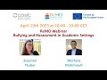 ReMO Webinar: Morteza Mahmoudi on Bullying and Harassment in Academic Settings