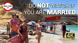 Discovering 💎 Hersonissos Crete 🇬🇷 ( part 2 )  | Saradari and Limanakia Beach  Walk ▶ 4K  60fps