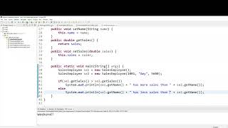 Compare Object Values using if Condition | Comparing Sales Object | Java Classes