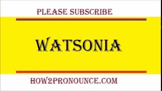 How To Pronounce WATSONIA