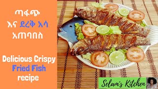 ልዩ የሆነ ጣፋጭ እና ደረቅ አሳ አጠባበስ, Delicious Crispy Fried Fish Recipe.